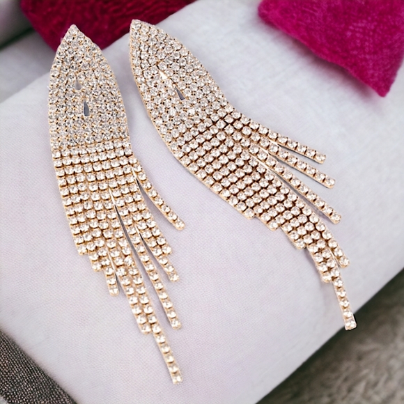 68466 Rhinestone Earrings - Picture 1 of 5